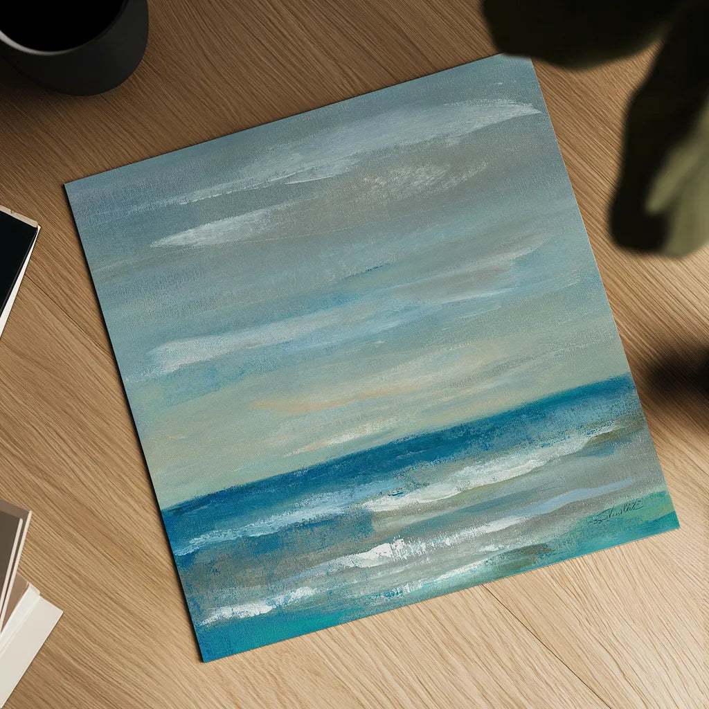 Early Morning Waves II by Silvia Vassileva. Shown as a detailed flat fine art print, highlighting archival giclee quality. Available as an archival giclee rolled canvas, fine art paper, or poster print. SKU 20554a.