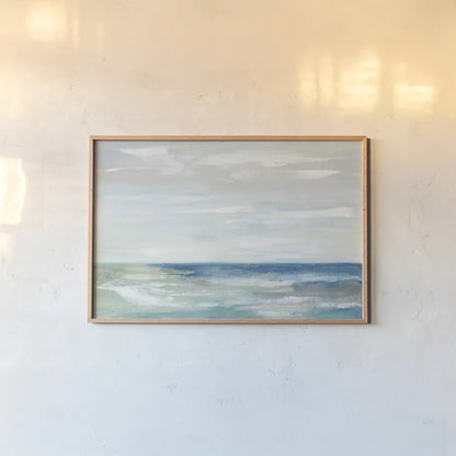 Early Morning Waves III by Silvia Vassileva. shown as a paper print in a natural frame. Available as a archival giclee rolled canvas, fine art paper, or poster print. SKU 73948i.