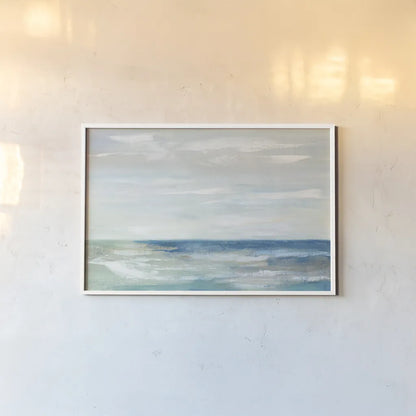 Early Morning Waves III by Silvia Vassileva. shown as a paper print in a white frame. Available as a archival giclee rolled canvas, fine art paper, or poster print. SKU 73948i.