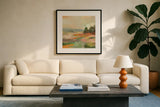Early September I by Silvia Vassileva. Displayed in a glass frame with matte in a clean modern living room. Available as an archival giclee rolled canvas, fine art paper, or poster print. SKU 94823a.