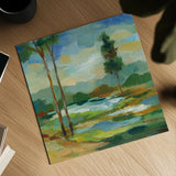 Early Spring Landscape I by Silvia Vassileva. Shown as a detailed flat fine art print, highlighting archival giclee quality. Available as an archival giclee rolled canvas, fine art paper, or poster print. SKU 28660a.