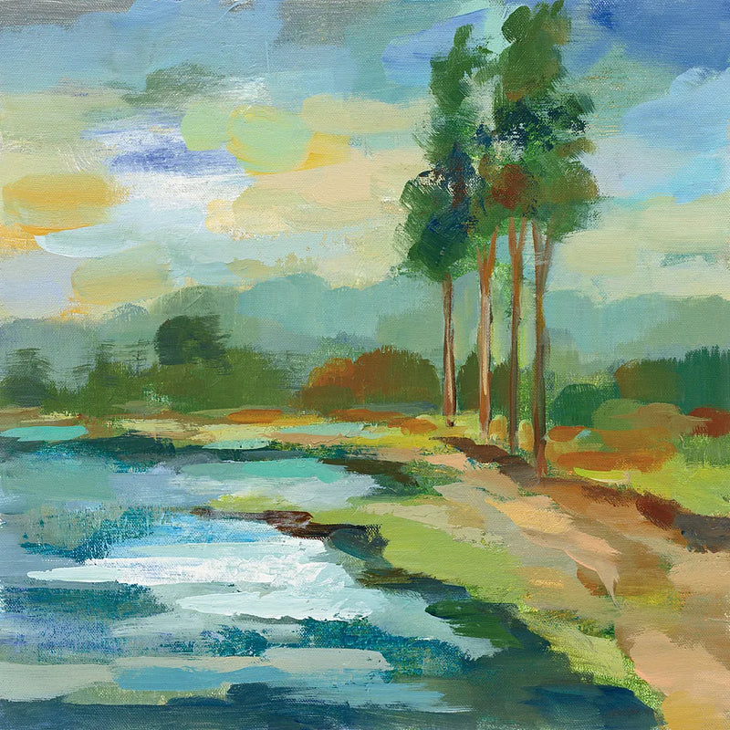 Early Spring Landscape II by Silvia Vassileva. SKU 28661a. Archival Giclee Fine art print for wall decor.