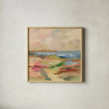 Earth Day I by Silvia Vassileva. Shown in a natural wood glass frame for a timeless modern aesthetic. Available as an archival giclee rolled canvas, fine art paper, or poster print. SKU 93585a.