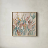 Eden Breeze by Silvia Vassileva. Shown in a natural wood glass frame for a timeless modern aesthetic. Available as an archival giclee rolled canvas, fine art paper, or poster print. SKU 72298a.