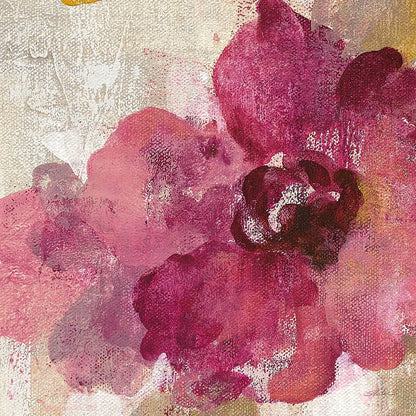 Elegant Fresco Floral Gold Flower I by Silvia Vassileva. SKU 25681a. Archival Giclee Fine art print for wall decor.