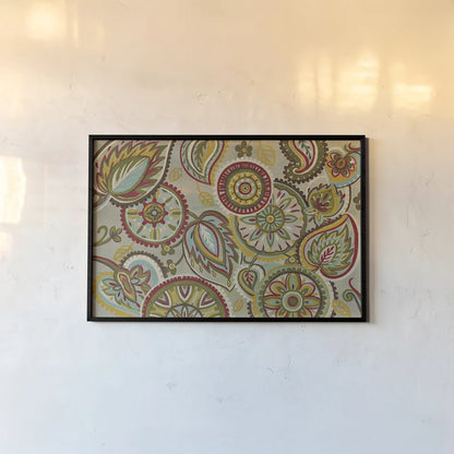 Elegant Mandalas Dark Green by Silvia Vassileva. shown as a paper print in a black flame. Available as a archival giclee rolled canvas, fine art paper, or poster print. SKU 30625i.