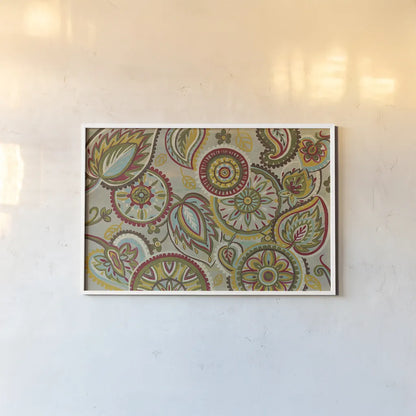 Elegant Mandalas Dark Green by Silvia Vassileva. shown as a paper print in a white frame. Available as a archival giclee rolled canvas, fine art paper, or poster print. SKU 30625i.