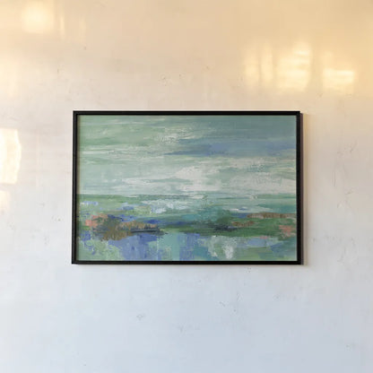 Emerald Bay by Silvia Vassileva. shown as a paper print in a black flame. Available as a archival giclee rolled canvas, fine art paper, or poster print. SKU 18786i.