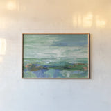 Emerald Bay by Silvia Vassileva. shown as a paper print in a natural frame. Available as a archival giclee rolled canvas, fine art paper, or poster print. SKU 18786i.