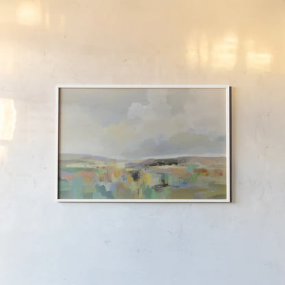 Emerald Meadow by Silvia Vassileva. shown as a paper print in a white frame. Available as a archival giclee rolled canvas, fine art paper, or poster print. SKU 87402i.