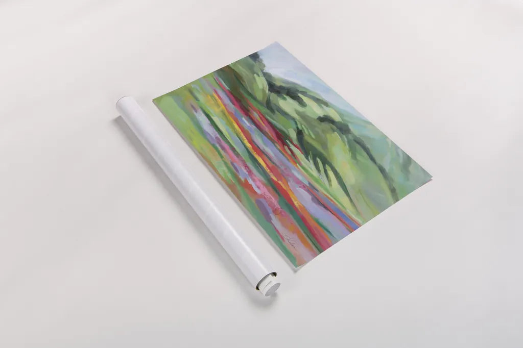 Emerald Mountain by Silvia Vassileva. shown as a rolled paper print. Available as archival giclee rolled canvas, fine art paper, or poster print. SKU 90995i.