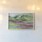 Emerald Mountain by Silvia Vassileva. shown as a paper print in a white frame. Available as a archival giclee rolled canvas, fine art paper, or poster print. SKU 90995i.