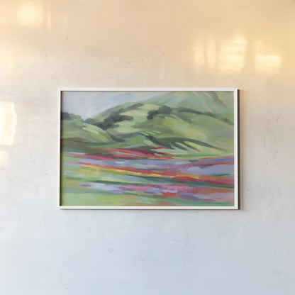 Emerald Mountain by Silvia Vassileva. shown as a paper print in a white frame. Available as a archival giclee rolled canvas, fine art paper, or poster print. SKU 90995i.