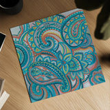 Emerald Paisley III by Silvia Vassileva. Shown as a detailed flat fine art print, highlighting archival giclee quality. Available as an archival giclee rolled canvas, fine art paper, or poster print. SKU 64821a.