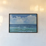 Emerald Wave by Silvia Vassileva. shown as a paper print in a black flame. Available as a archival giclee rolled canvas, fine art paper, or poster print. SKU 83508i.