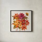 English Garden I by Silvia Vassileva. Shown in a sleek black glass frame for a contemporary gallery look. Available as an archival giclee rolled canvas, fine art paper, or poster print. SKU 30148a.