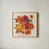 English Garden I by Silvia Vassileva. Shown in a natural wood glass frame for a timeless modern aesthetic. Available as an archival giclee rolled canvas, fine art paper, or poster print. SKU 30148a.