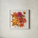 English Garden I by Silvia Vassileva. Shown in a crisp white glass frame for a clean and minimalist style. Available as an archival giclee rolled canvas, fine art paper, or poster print. SKU 30148a.