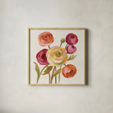English Garden II by Silvia Vassileva. Shown in a natural wood glass frame for a timeless modern aesthetic. Available as an archival giclee rolled canvas, fine art paper, or poster print. SKU 30149a.