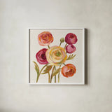 English Garden II by Silvia Vassileva. Shown in a crisp white glass frame for a clean and minimalist style. Available as an archival giclee rolled canvas, fine art paper, or poster print. SKU 30149a.