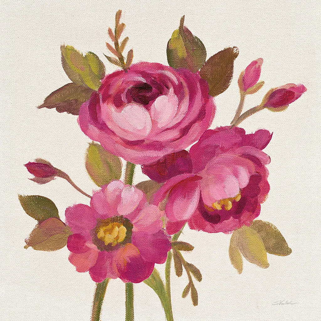 English Garden III Stem by Silvia Vassileva. SKU 30574a. Archival Giclee Fine art print for wall decor.