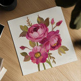 English Garden III Stem by Silvia Vassileva. Shown as a detailed flat fine art print, highlighting archival giclee quality. Available as an archival giclee rolled canvas, fine art paper, or poster print. SKU 30574a.