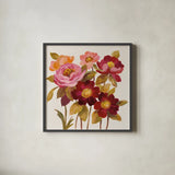 English Garden IV by Silvia Vassileva. Shown in a sleek black glass frame for a contemporary gallery look. Available as an archival giclee rolled canvas, fine art paper, or poster print. SKU 30151a.