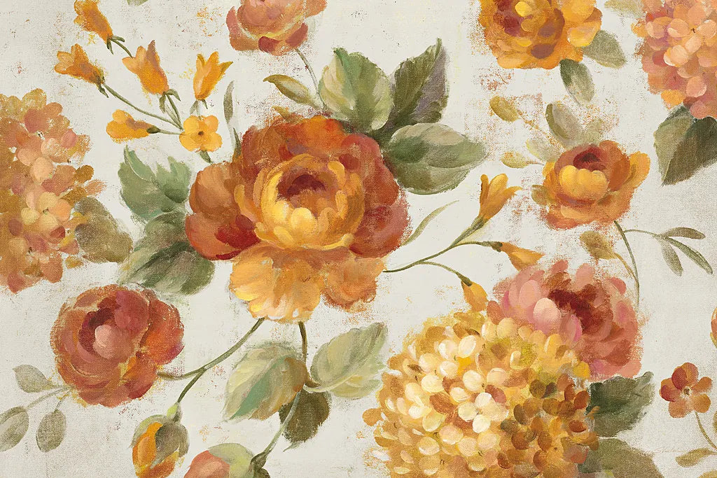 English Garden on Gray Crop by Silvia Vassileva. SKU 33730i. Archival Giclee Fine art print for wall decor.