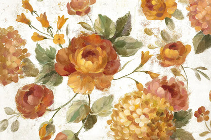 English Garden on White Crop by Silvia Vassileva. SKU 33729i. Archival Giclee Fine art print for wall decor.