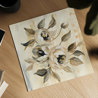 English Rose I by Silvia Vassileva. Shown as a detailed flat fine art print, highlighting archival giclee quality. Available as an archival giclee rolled canvas, fine art paper, or poster print. SKU 30443a.