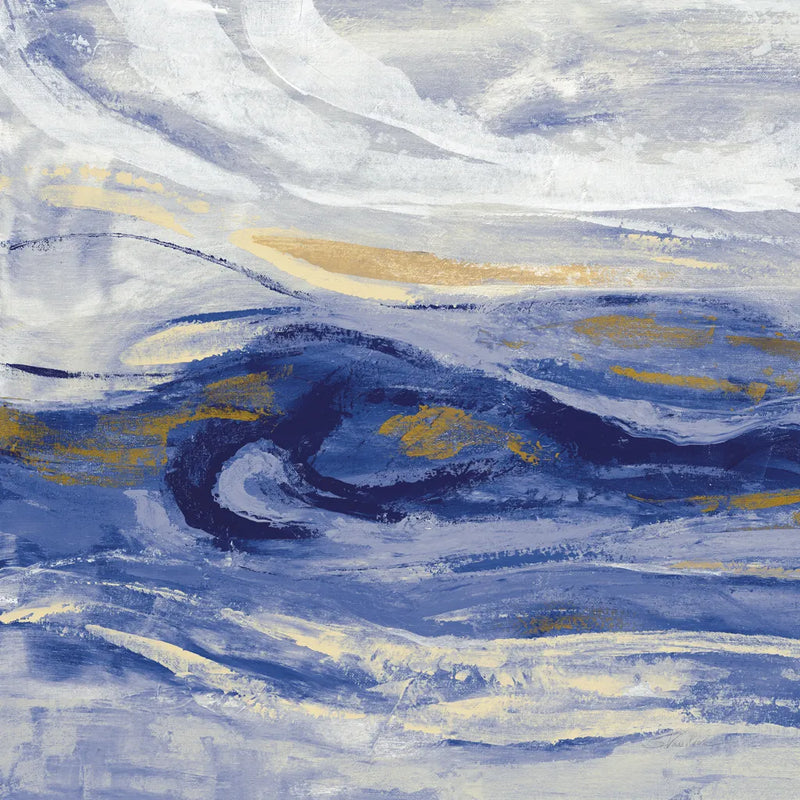 Estuary Blue Sq by Silvia Vassileva. SKU 65025a. Archival Giclee Fine art print for wall decor.