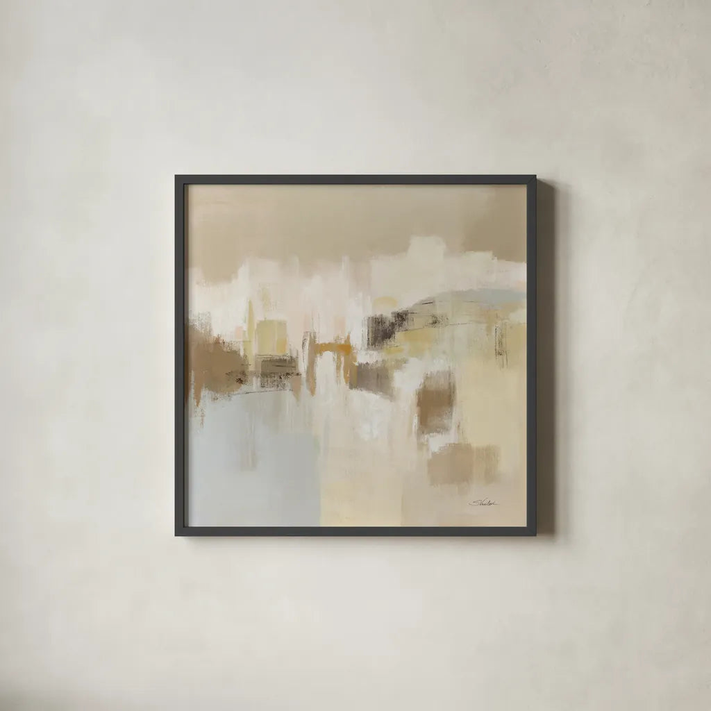 Ethereal Vista by Silvia Vassileva. Shown in a sleek black glass frame for a contemporary gallery look. Available as an archival giclee rolled canvas, fine art paper, or poster print. SKU 96734a.