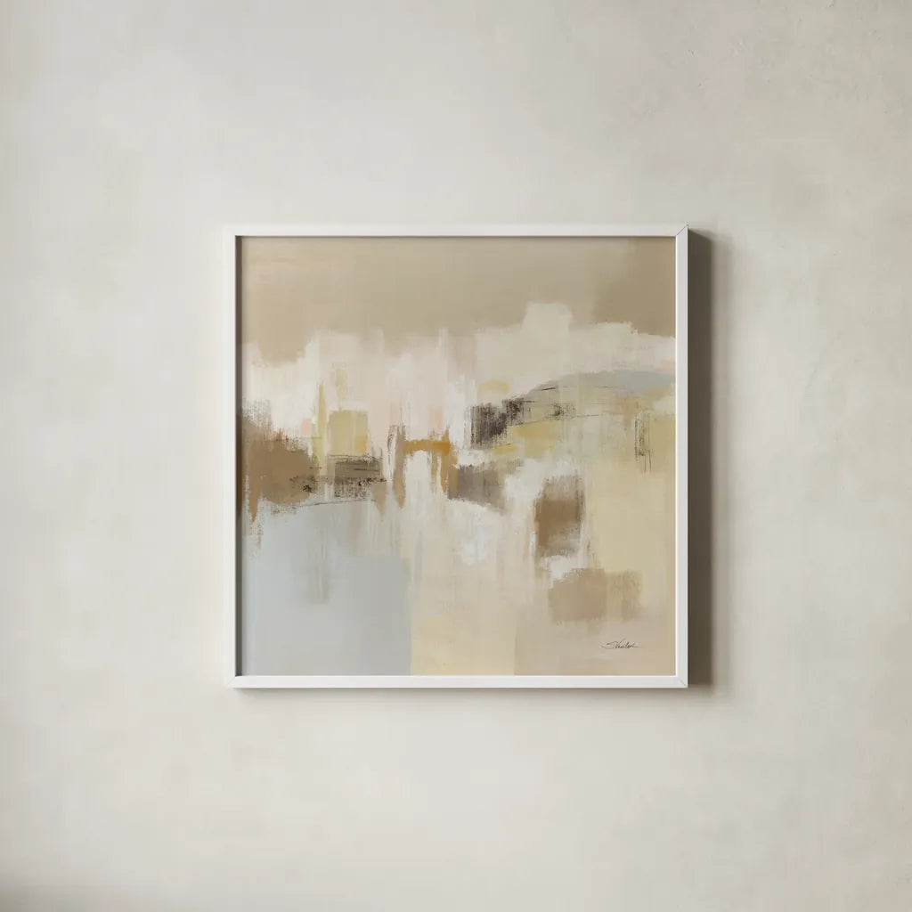 Ethereal Vista by Silvia Vassileva. Shown in a crisp white glass frame for a clean and minimalist style. Available as an archival giclee rolled canvas, fine art paper, or poster print. SKU 96734a.