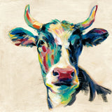 Expressionistic Cow II by Silvia Vassileva. SKU 49920a. Archival Giclee Fine art print for wall decor.