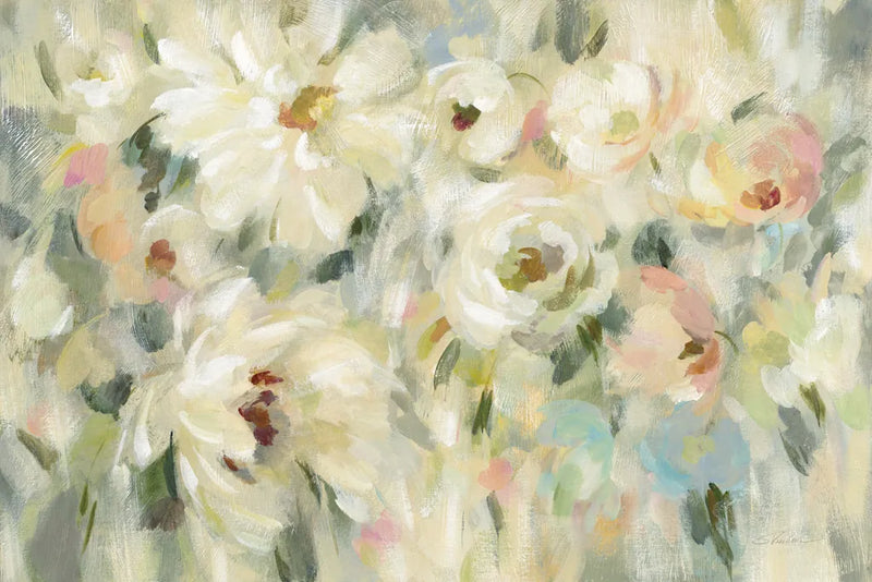 Expressive Pale Floral by Silvia Vassileva. SKU 49261i. Archival Giclee Fine art print for wall decor.