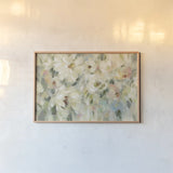 Expressive Pale Floral by Silvia Vassileva. shown as a paper print in a natural frame. Available as a archival giclee rolled canvas, fine art paper, or poster print. SKU 49261i.