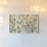 Expressive Pale Floral by Silvia Vassileva. shown as a paper print in a white frame. Available as a archival giclee rolled canvas, fine art paper, or poster print. SKU 49261i.