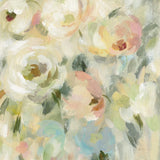 Expressive Pale Floral Square by Silvia Vassileva. SKU 49261a. Archival Giclee Fine art print for wall decor.