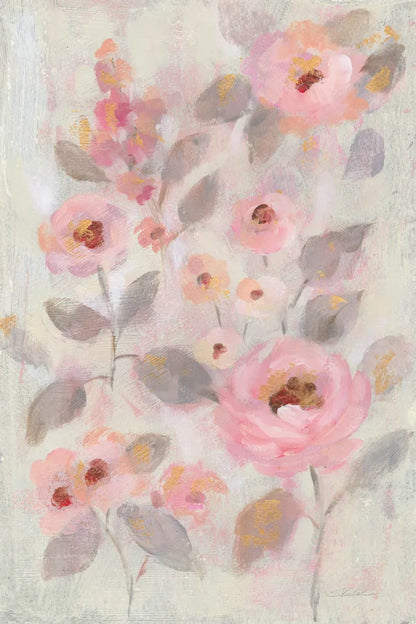 Expressive Pink Flowers II by Silvia Vassileva. SKU 63283h. Archival Giclee Fine art print for wall decor.