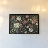 Expressive Spray on Black by Silvia Vassileva. shown as a paper print in a black flame. Available as a archival giclee rolled canvas, fine art paper, or poster print. SKU 29204i.