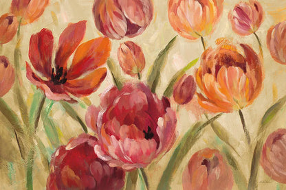 Expressive Tulips Neutral by Silvia Vassileva. SKU 29160i. Archival Giclee Fine art print for wall decor.