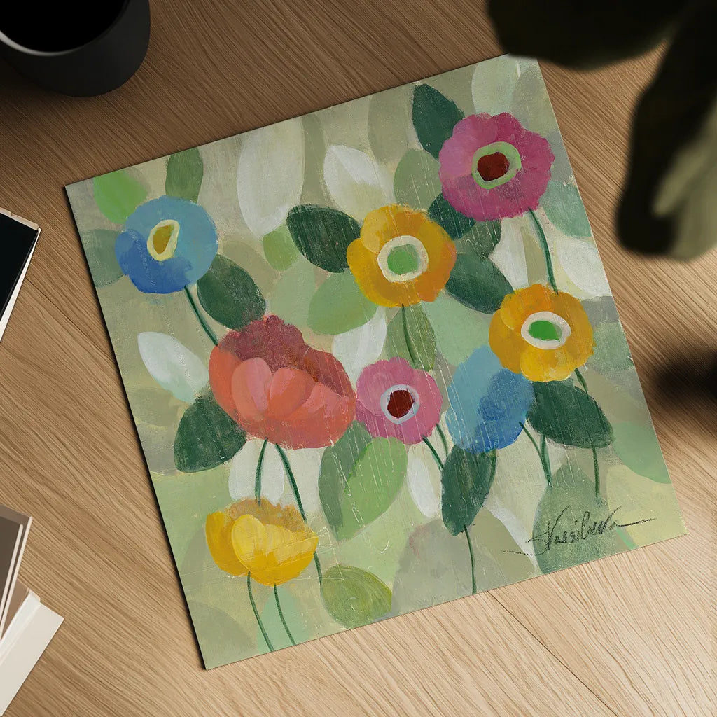 Fairy Tale Flowers II by Silvia Vassileva. Shown as a detailed flat fine art print, highlighting archival giclee quality. Available as an archival giclee rolled canvas, fine art paper, or poster print. SKU 18798a.