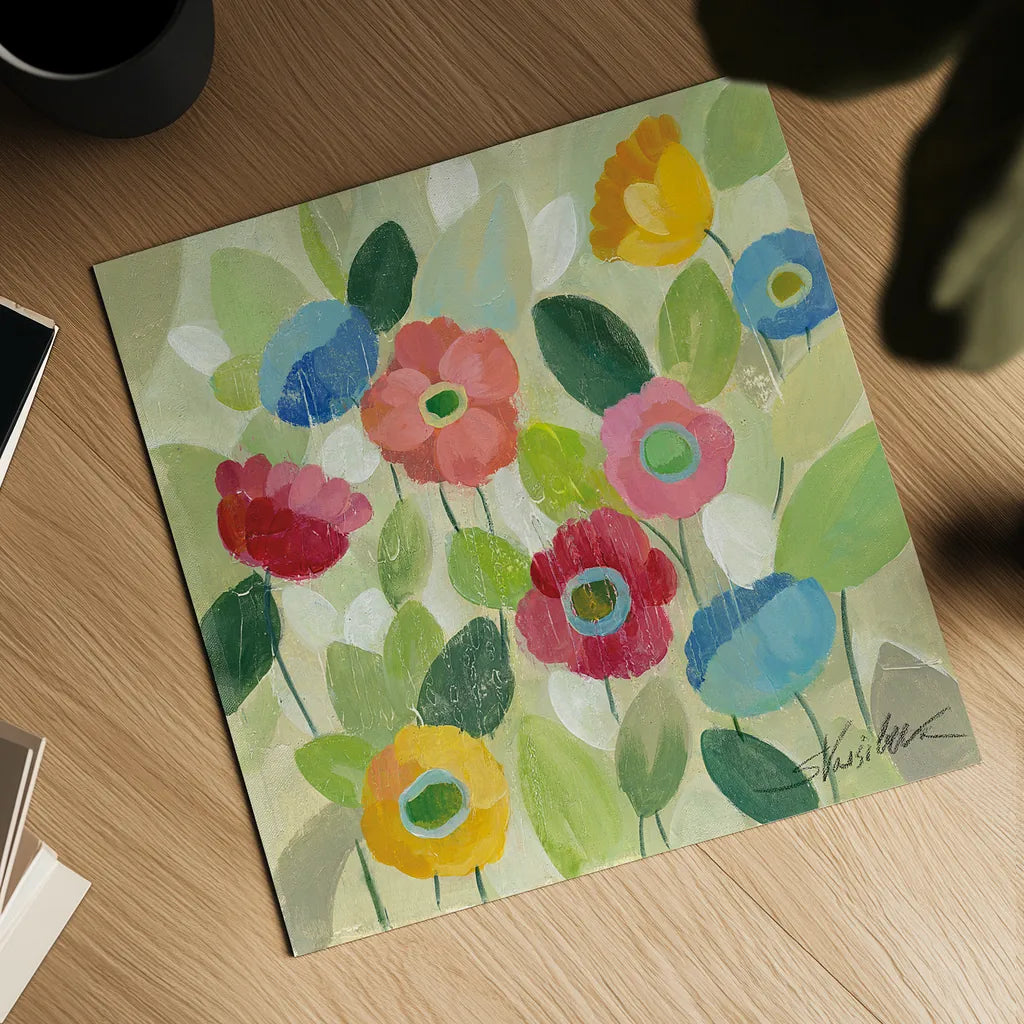 Fairy Tale Flowers IV by Silvia Vassileva. Shown as a detailed flat fine art print, highlighting archival giclee quality. Available as an archival giclee rolled canvas, fine art paper, or poster print. SKU 18800a.