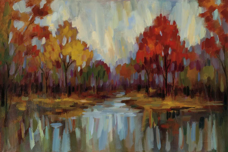 Fall Aquarelle by Silvia Vassileva. SKU 50136i. Archival Giclee Fine art print for wall decor.