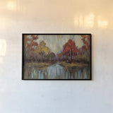 Fall Aquarelle by Silvia Vassileva. shown as a paper print in a black flame. Available as a archival giclee rolled canvas, fine art paper, or poster print. SKU 50136i.
