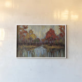 Fall Aquarelle by Silvia Vassileva. shown as a paper print in a white frame. Available as a archival giclee rolled canvas, fine art paper, or poster print. SKU 50136i.