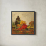 Fall Forest I by Silvia Vassileva. Shown in a sleek black glass frame for a contemporary gallery look. Available as an archival giclee rolled canvas, fine art paper, or poster print. SKU 11247a.