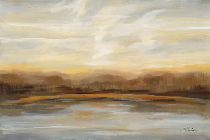 Fall Lake Sunset by Silvia Vassileva. SKU 68338i. Archival Giclee Fine art print for wall decor.