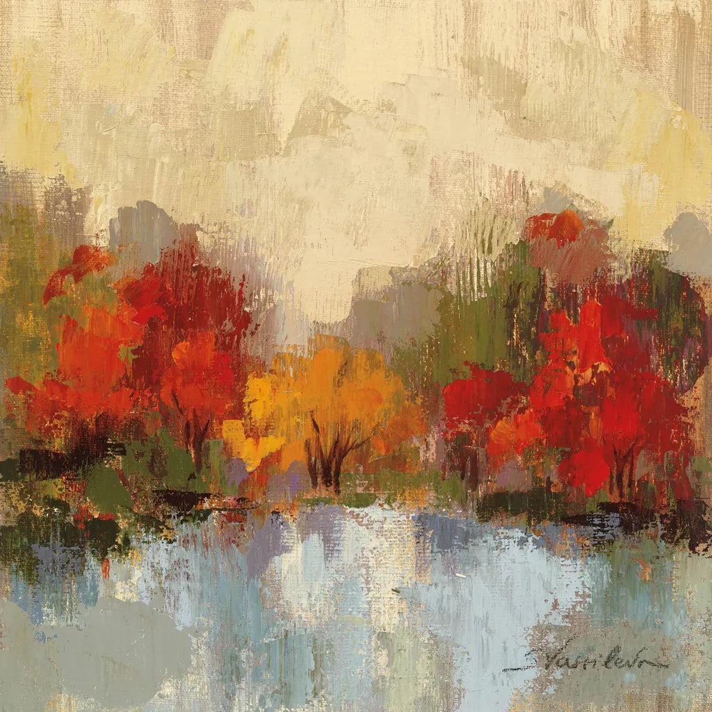Fall Riverside I by Silvia Vassileva. SKU 11881a. Archival Giclee Fine art print for wall decor.