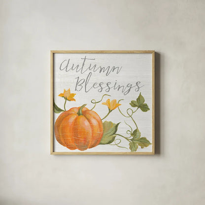 Fall Splendor II by Silvia Vassileva. Shown in a natural wood glass frame for a timeless modern aesthetic. Available as an archival giclee rolled canvas, fine art paper, or poster print. SKU 56604a.